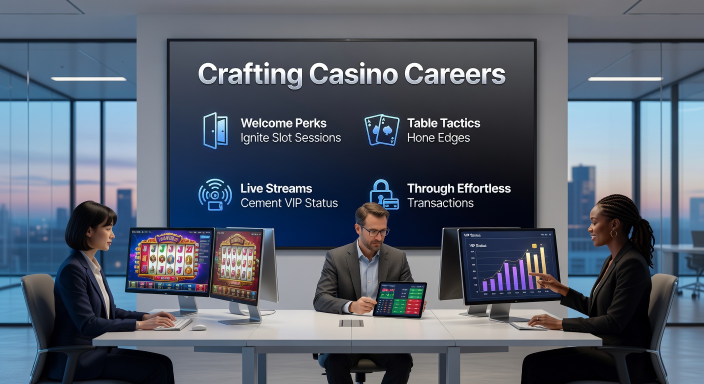 Vibrant online casino interface showing slot reels spinning alongside a welcome bonus popup and VIP ladder graphic