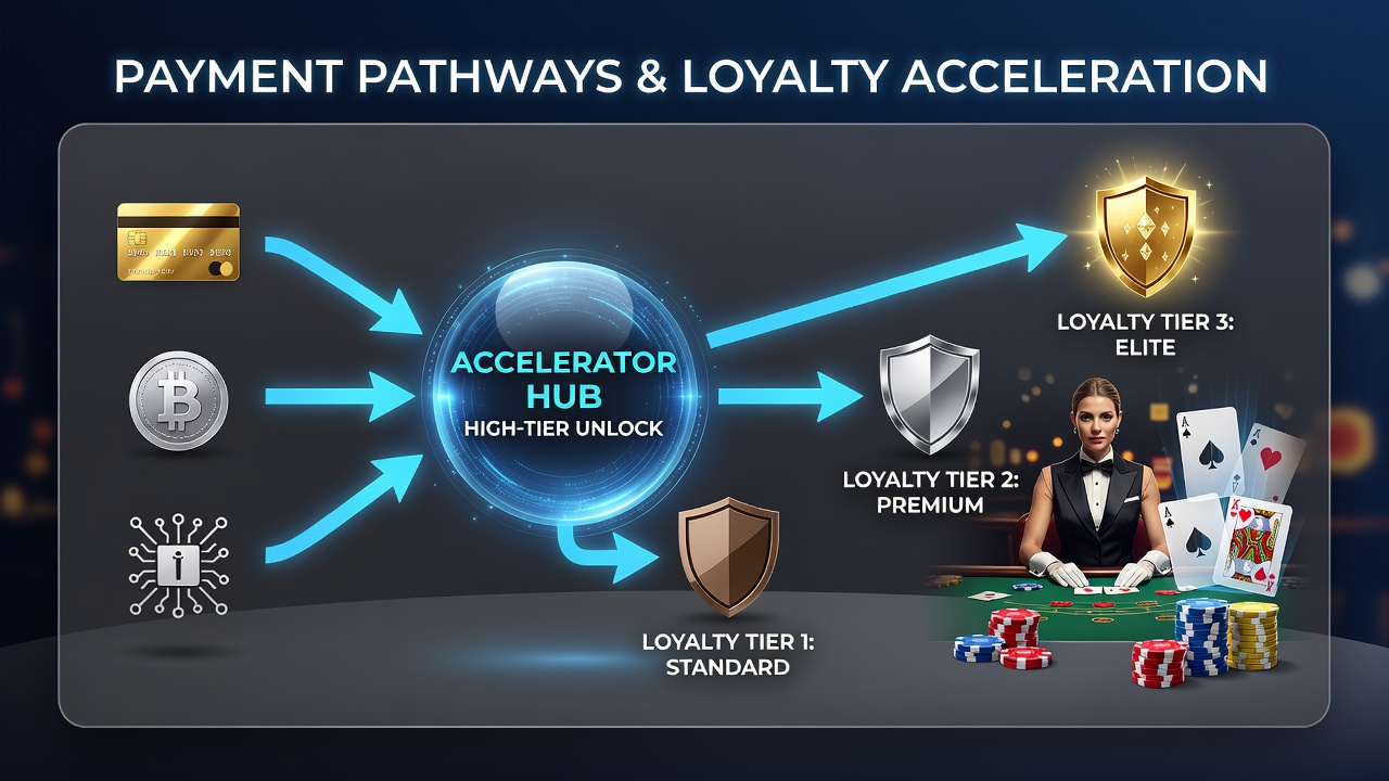 Live casino dealer table with payment confirmation overlay showing loyalty points earned