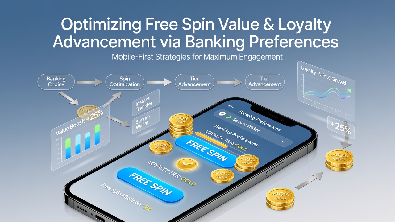 Mobile device displaying casino app with banking options and free spin rewards interface