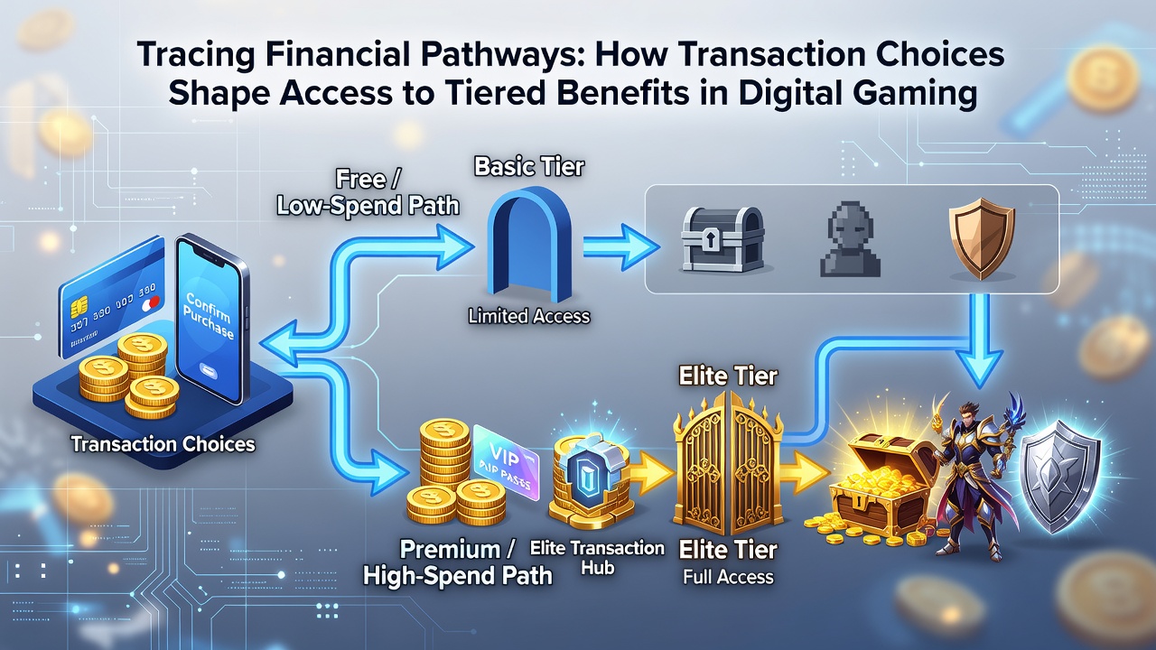 Flowchart showing how different payment types unlock progressive gaming benefits