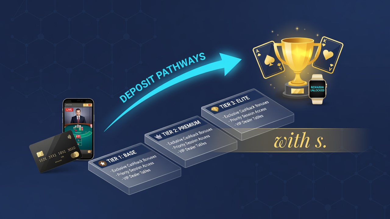 Illustration of mobile live table interface displaying unlocked reward tiers and spin bonus indicators